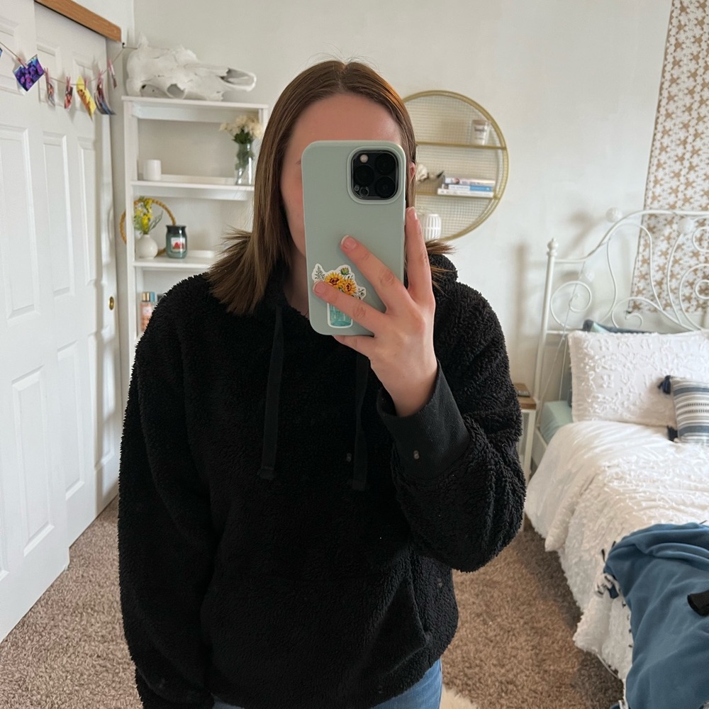 Black teddy bear hoodie